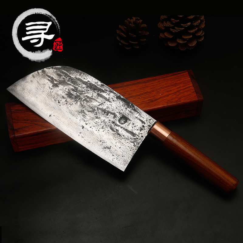 寻匠火筵夹钢手工锻打切片菜刀