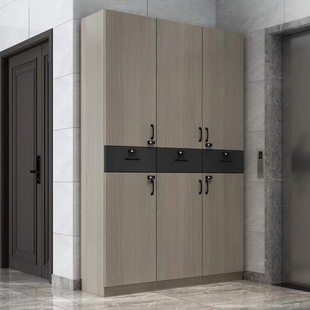 带锁鞋柜家用门口楼道防盗密码锁室外过道电梯口走廊靠墙网红鞋架