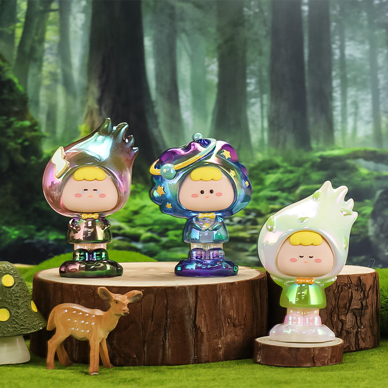 新款天气精灵女孩可爱公仔潮玩惊喜手办潮玩盲盒树脂工艺品摆件