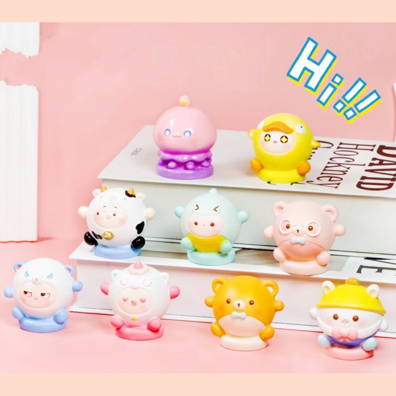 可爱崽崽乐园盲盒创意树脂工艺礼品摆件ins潮玩手办工艺公仔礼物Y
