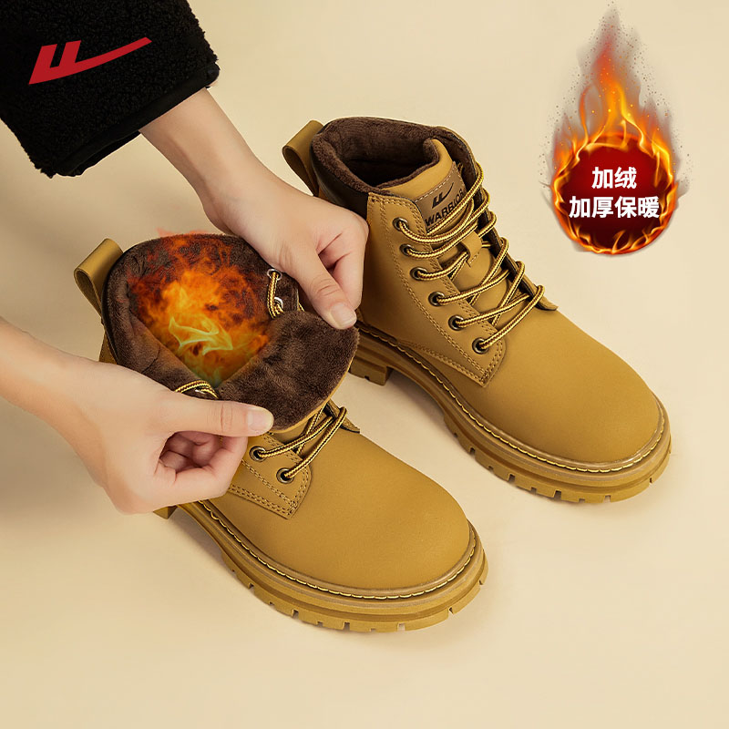 回力马丁靴秋冬季加绒保暖雪地靴