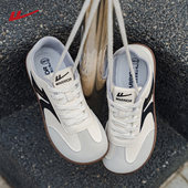 春季 赤足宽楦平底鞋 新款 回力女鞋 德训鞋 运动小白鞋 宽头软底休闲鞋