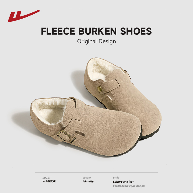 回力棉鞋女加绒保暖雪地靴勃肯鞋