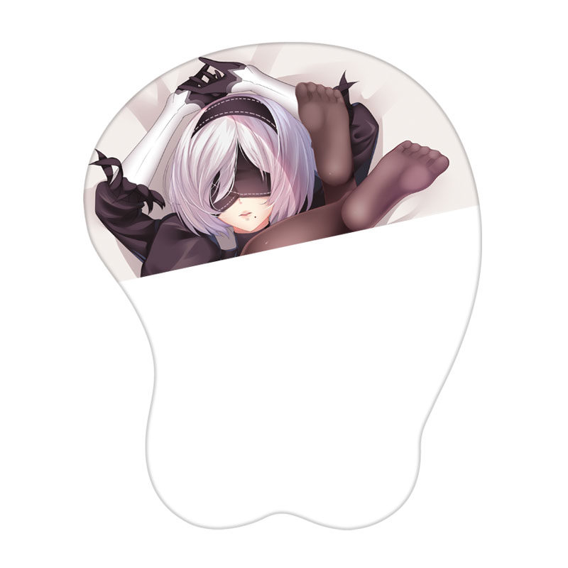 DIY定制尼尔机械纪元游戏电脑办公立体护腕鼠标垫硅胶手腕垫动漫