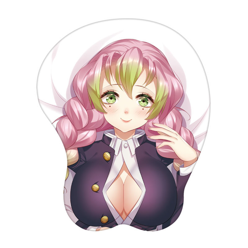 鬼灭之刃动漫甘露寺蜜璃美女电脑3d立体护腕鼠标垫硅胶手腕垫定制