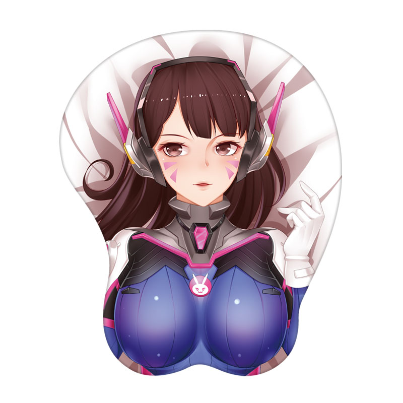 守望先锋游戏美女胸部电脑3d立体护腕鼠标垫手腕垫滑鼠垫DIY定制
