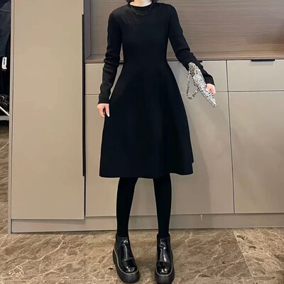 米可/MK-3439ZJ【针织修身花苞蓬蓬裙洋装】时尚春季新款洋装