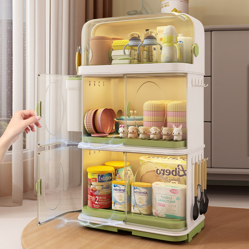 宝宝餐具收纳盒奶瓶收纳柜工具厨房碗筷沥水架婴儿用品副食品收纳