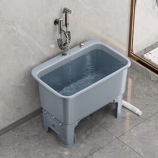 排水拖把桶长方形自动下水移动拖把池家用洗拖布桶拖地一体专用桶