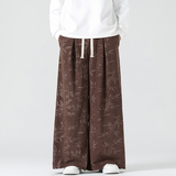 秋冬风灯芯绒休闲长裤直筒阔腿裤日系复古条绒哈伦裤K039P55，男装休闲裤，星座409-1