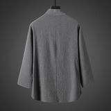 --风男装大码T恤改良汉服潮中式唐装茶禅C063-P60，男装民族服装，星座409-1