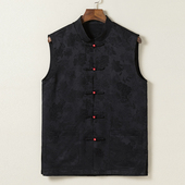 马甲背心男新中式 唐装 立领盘扣小马甲复古改良中式 国风M73P70