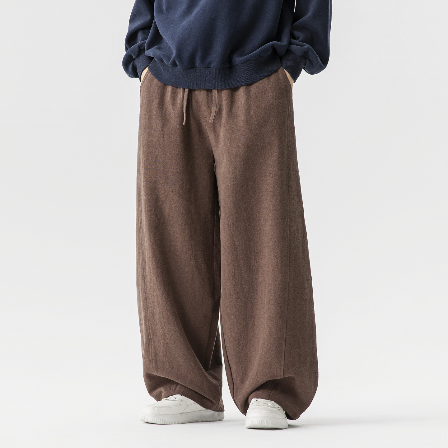 风棉麻弯刀休闲裤男大码秋季宽松阔腿镰刀裤松弛感裤5005P75,男装休闲裤,星座409-1 风棉麻弯刀休闲裤男大码秋季宽松阔腿镰刀裤松弛感裤5005P75,男装休闲裤,星座409-1