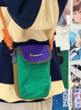 胡子鸡仔日系便携迷你撞色斜挎手机包女时尚轻便出游多巴胺小包男