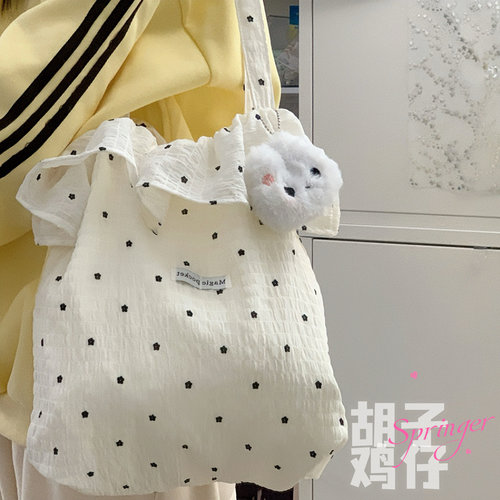 慵懒风文艺质感少女布袋包