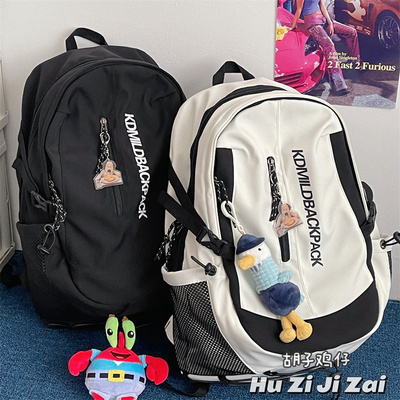 复古暗黑工装风大容量双肩包