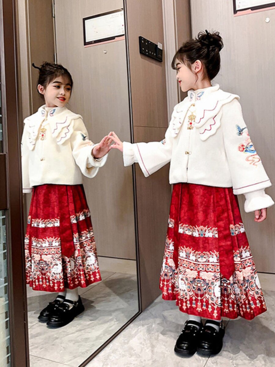 中国风马面汉服裙上衣裙子两件套