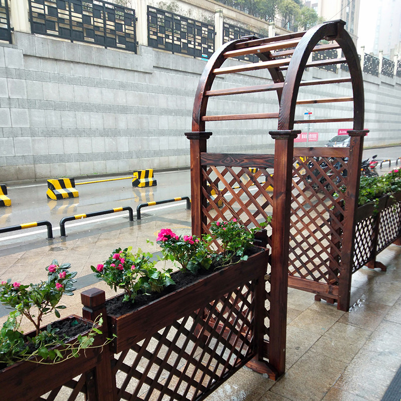 室外防腐实木拱门花架户外庭院别墅爬藤葡萄架花园半圆装饰花架子