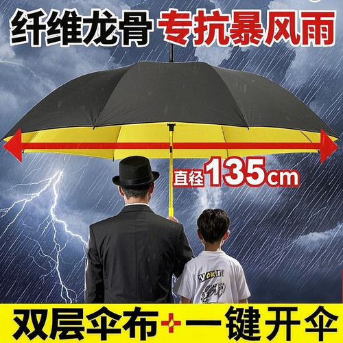 加大加厚加固车载雨伞暴雨专用