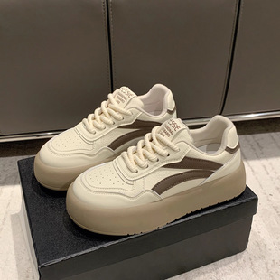 32码33特小码女鞋加绒德训鞋加棉2025新款冬季棕色保暖棉鞋厚底34