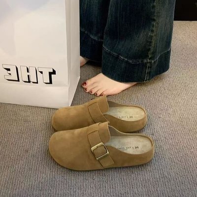 32码33小码半拖鞋34外穿高级感勃肯鞋女2025春夏季包头防滑拖鞋