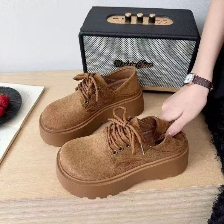 特小码勃肯鞋3334超火加绒2025新款小个子厚底增高一脚蹬保暖棉鞋
