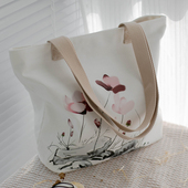 女士帆布包高级感文艺民族风上班通勤森系复古单肩手提妈咪托特包