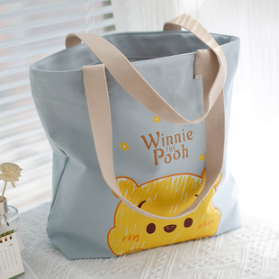 帆布包女大容量2025新款高级感补习袋结实耐用可爱单肩上班帆布袋