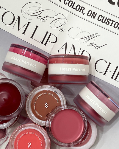 现货 11月新品韩国Heart Percent唇颊两用唇泥唇膏腮红 水润哑光