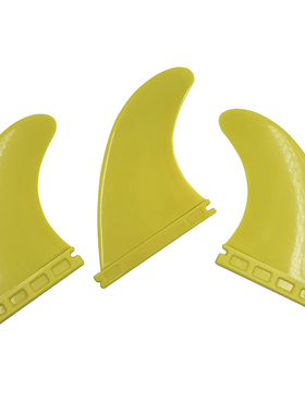 UPSURF冲浪配件黄色surf fin尾舵Single tap塑料鱼鳍桨板配件尾鳍