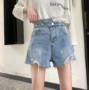 Mẫu mùa hè 2019 dành cho nữ phiên bản Hàn Quốc của quần short denim thô sang trọng Quần nữ nóng bỏng rộng mỏng chân hoang dã - Quần jean quần jean ngố ống rộng