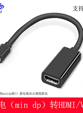 景赛minidp转hdmi转接线vga苹果笔记本连4K电视显示器投影仪迷你小dp转换头雷电macbook视频连接转换器电脑线