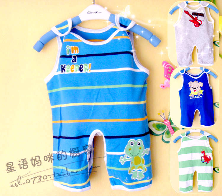 夏季中性男女通用套头无袖连体衣