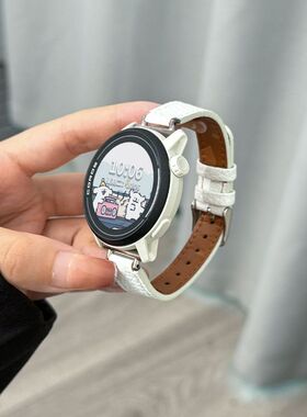 适用高驰corospace3表带PACE2荔枝纹皮质APEX2复古2pro真皮腕带