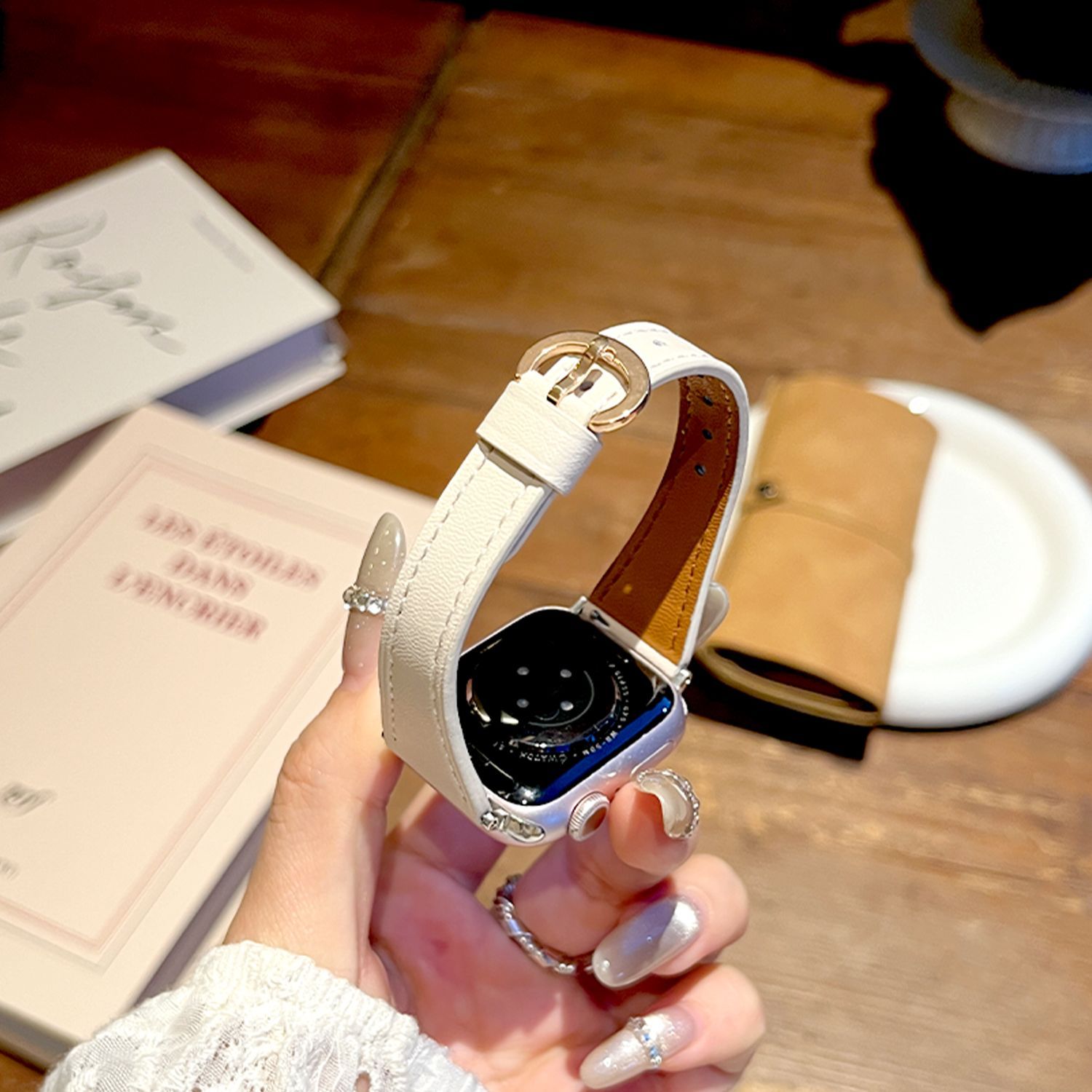 适用华为fit4pro表带高级感马蹄扣皮质FIT4百搭watchfit3秋冬腕带