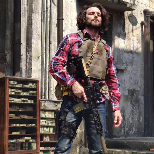 酋长男女战术通勤衬衫军迷格子衫