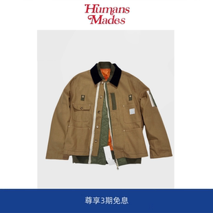 【Humans Mades】carha联名帆布工装翻领夹克宽松拉链外套密歇根