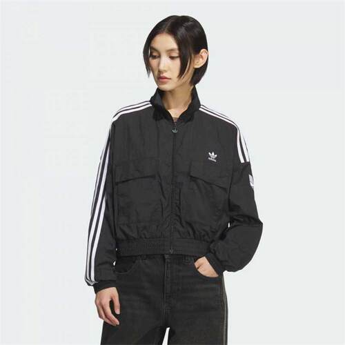 三叶草女装经典百搭立领夹克外套