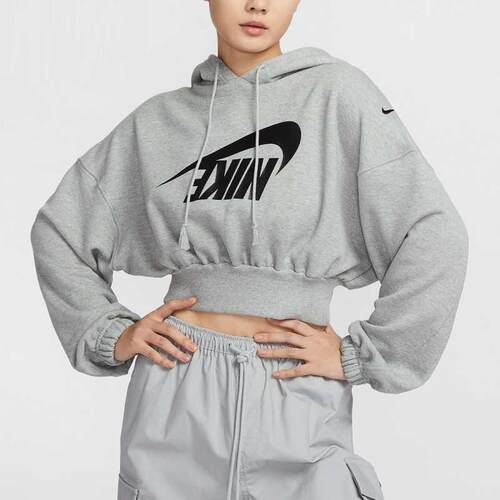 耐克女装运动休闲短款连帽卫衣