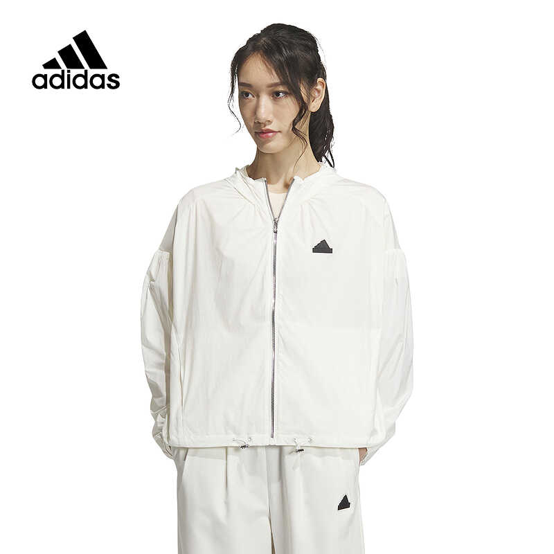 adidas阿迪达斯正品2024夏季女子梭织运动休闲防晒夹克外套IM8837