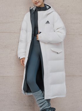 Adidas/阿迪达斯男子休闲鸭绒保暖运动上衣长款羽绒服外套KE5406