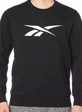 Reebok锐步男装 简约舒适宽松休闲圆领套头运动卫衣GR8472