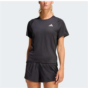adidas阿迪女子时尚透气休闲跑步健身圆领短袖T恤JZ2224