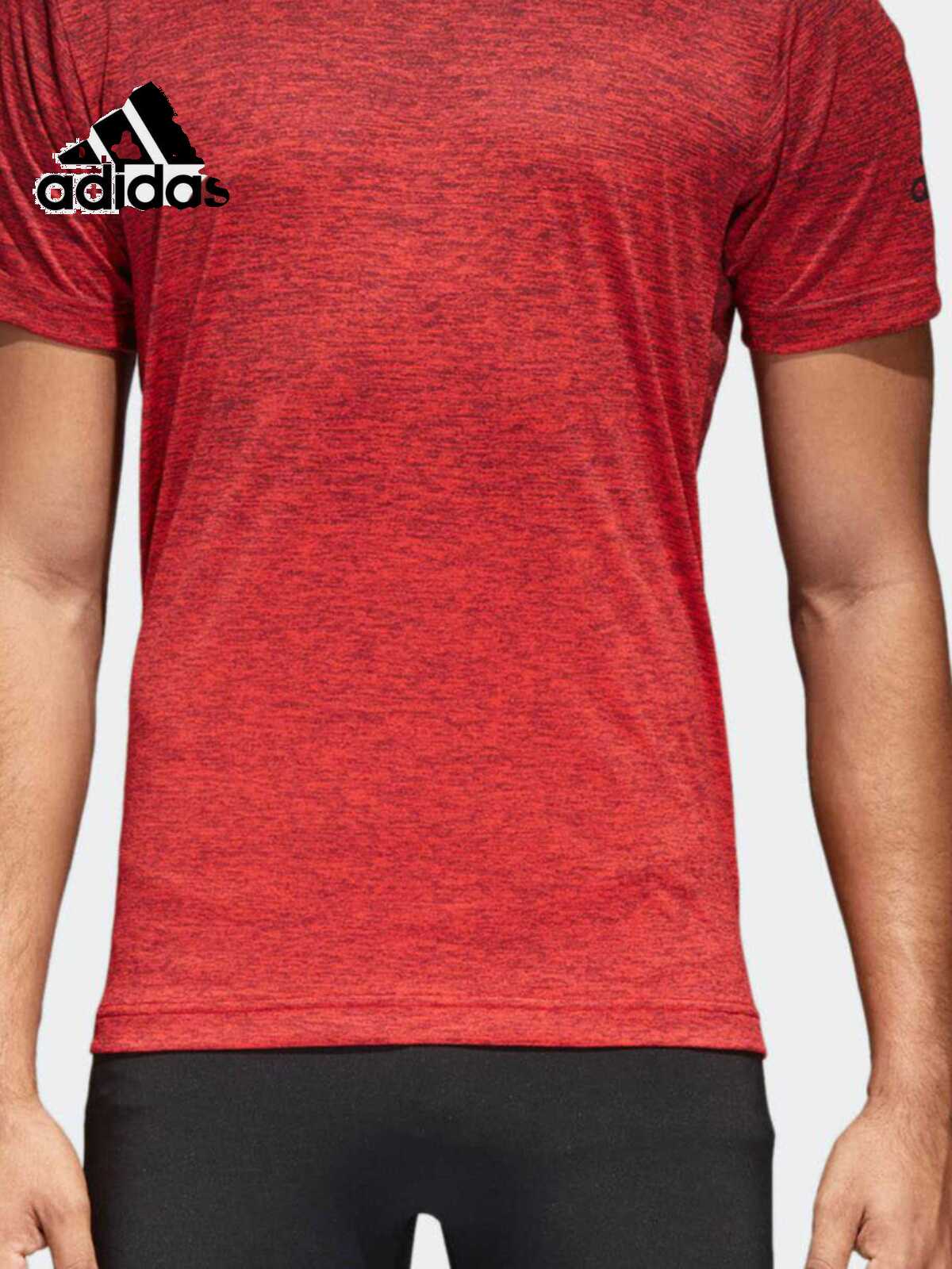 正品圆领透气跑步T恤Adidas男子