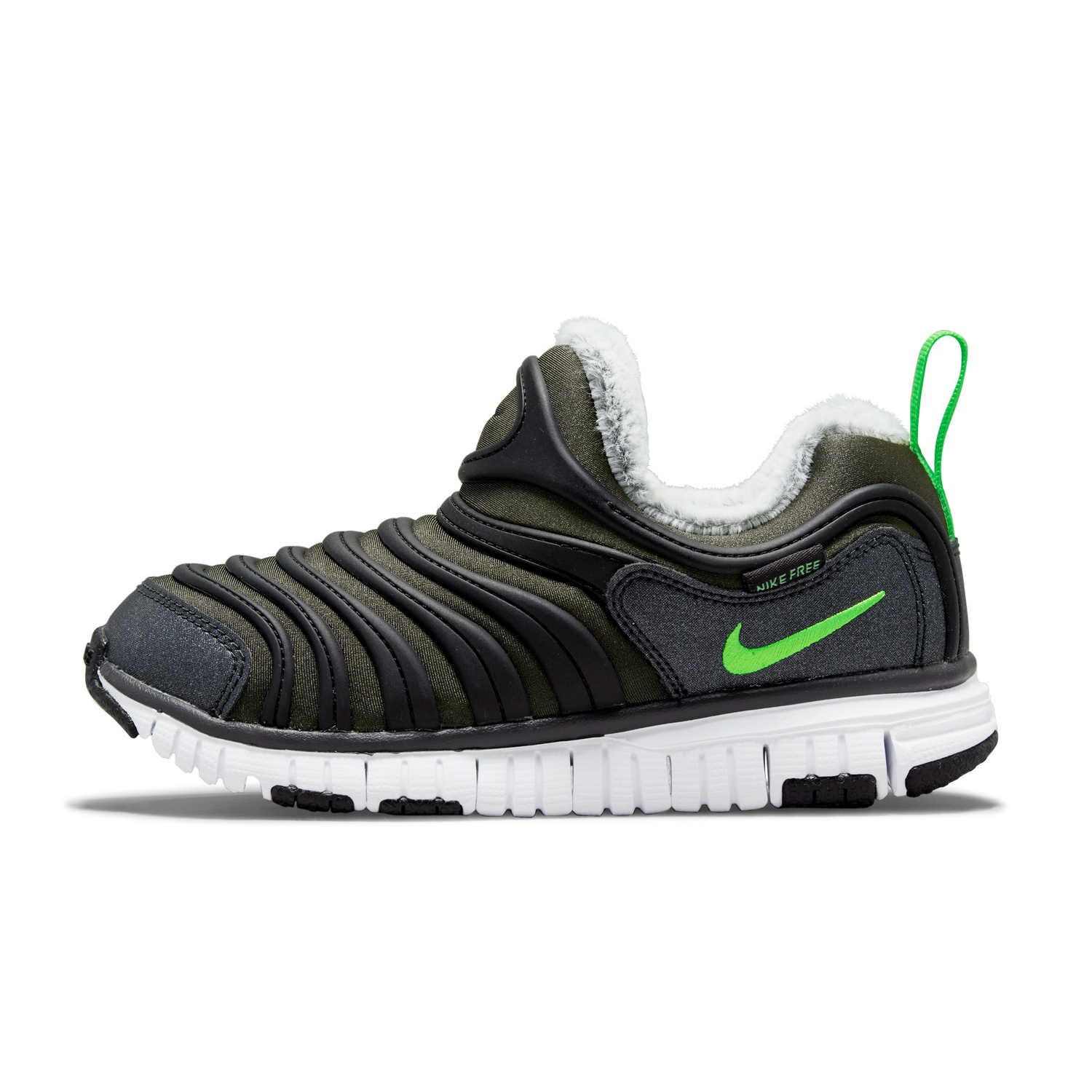 Nike Dynamo Free [BP幼童]低帮休闲运动鞋黑绿毛毛虫 DO5887-331