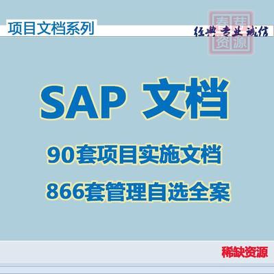 SAP项目案例蓝图实施案例中大型项目实施资料 各行业管理咨询案例