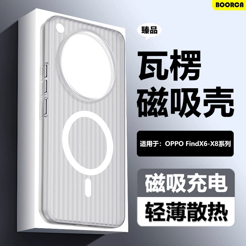 适用于OPPOFindX6-X8瓦楞磁吸壳
