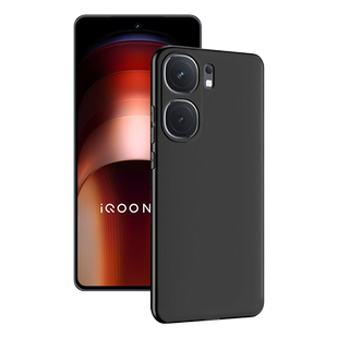 BOORCA适用于iQOO Neo9手机壳黑色vivoiqooneo9pro磨砂neo9spro+十硅胶iqooneo10/10pro轻薄8pro保护套软壳