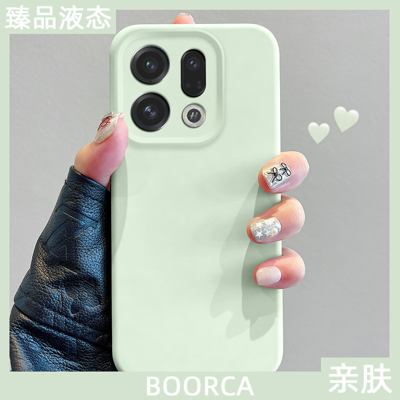 BOORCA适用于oppo findx9手机壳臻品oppofindx9pro液态硅胶新款x9ultra保护套x9spro镜头全包0pp0防摔外后壳