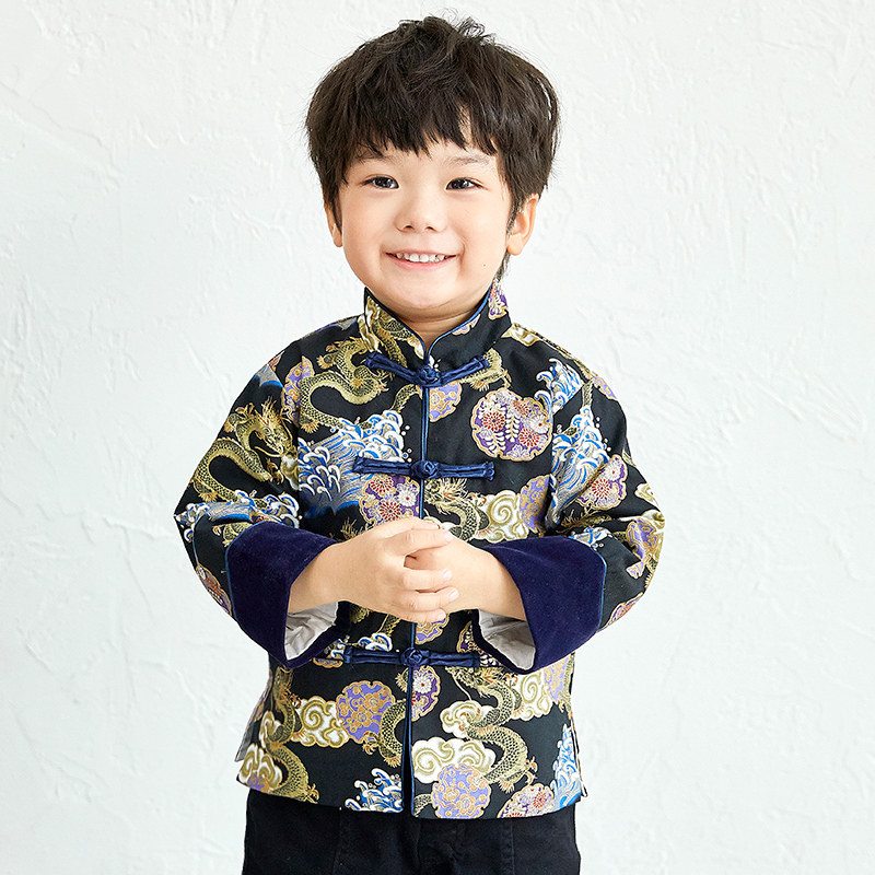 秋冬装男童中国风儿童古装龙图案外套礼服周岁宝宝衣服唐装拜年服,童装/婴儿装/亲子装,唐装,淘宝优惠券,粉丝福利购,淘宝优惠卷